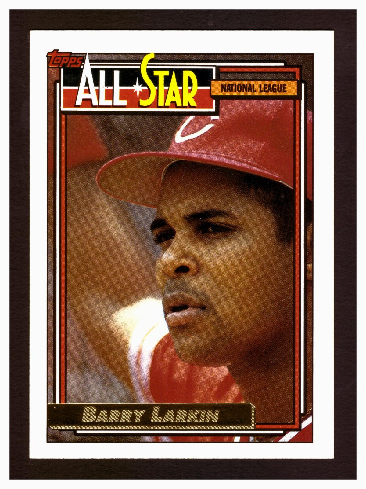 1992 Topps - All-Star Barry Larkin #389 Gold - Cincinnati Reds - Mint 10 Sharp