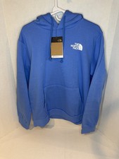 Felpa con cappuccio The North Face donna Large Evo Throwback blu marino nuova con etichetta