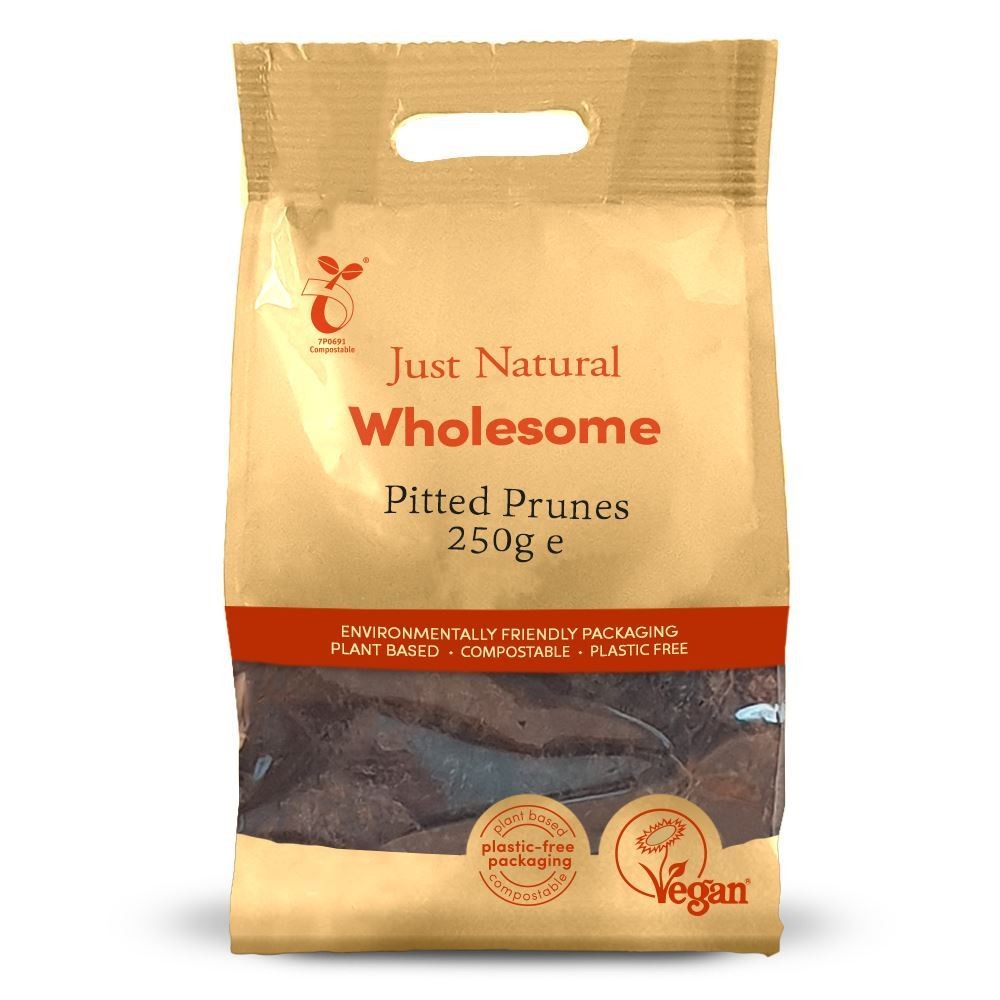 Just Natural Wholesome Pitted Prunes 250g - 4 Pack