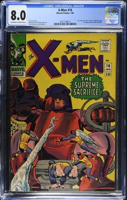 X-Men 16 Marvel Comics 1965 CGC 8.0 Very Fine OFF-WHITE TO WHITE