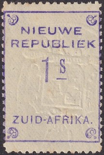 New Republic 1887 1sh Violet on Yellow Emboss Inv Mint SG83a cat £75 No Date