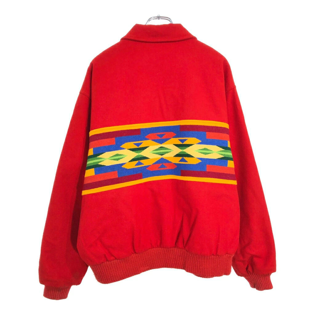 Pendleton Wool Jacket Native Pattern Red Men's XL… - image 2