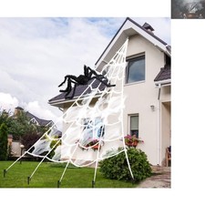Durable 16x15 Ft Halloween Spider Web with Realistic Spider - Weather-Resistant 