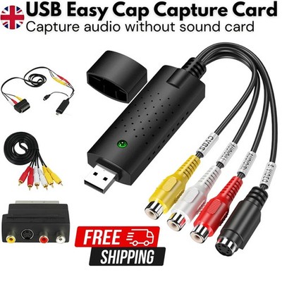 USB Video Capture Card Easy Cap VHS Videorecorder Mini DV Hi8 DVD zu Digital Konverter
