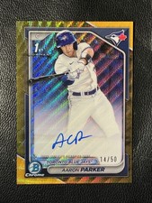 AARON PARKER 2024 Bowman Chrome Gold Wave Refractor Auto 14/50 1st CPA-AP