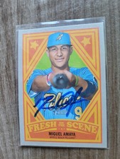 Miguel Amaya Signed 2019 Heritage Minors Baseball Card Chicago Cubs #FOS-5
