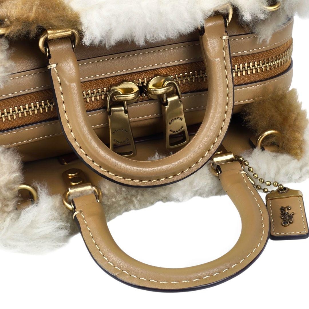 COACH Rogue 20 Patchwork Shearling Leather Should… - image 12
