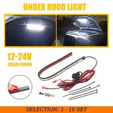1-10x Car Under Hood Led Light Strip White Wautomatic Onoff For Car Suv Truck