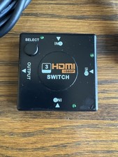 Square Box 3-Port HDMI Switcher 3 in 1 out 1080p Inc 6 And 2 Cable Free