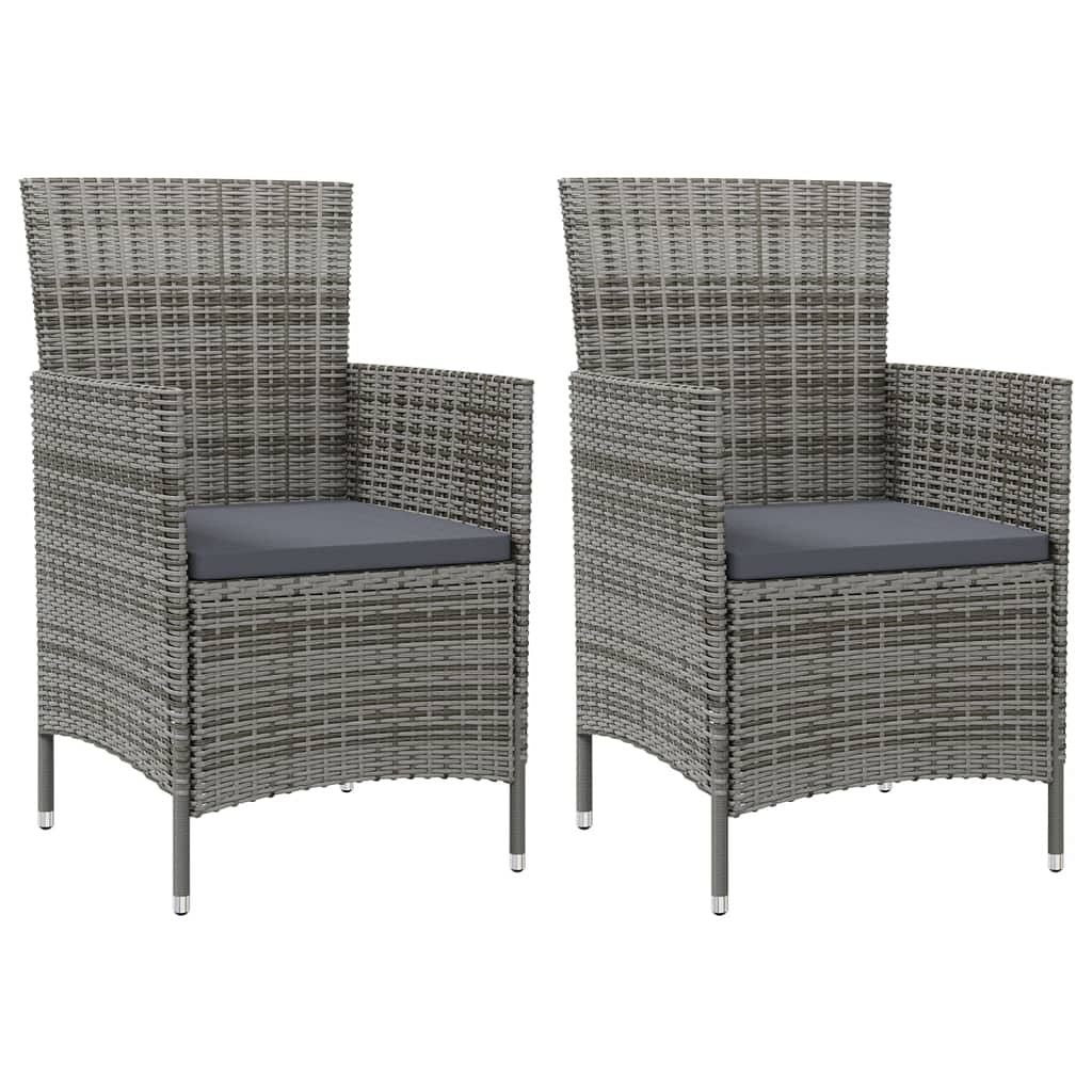 Garden Chair Set of 2 Grey