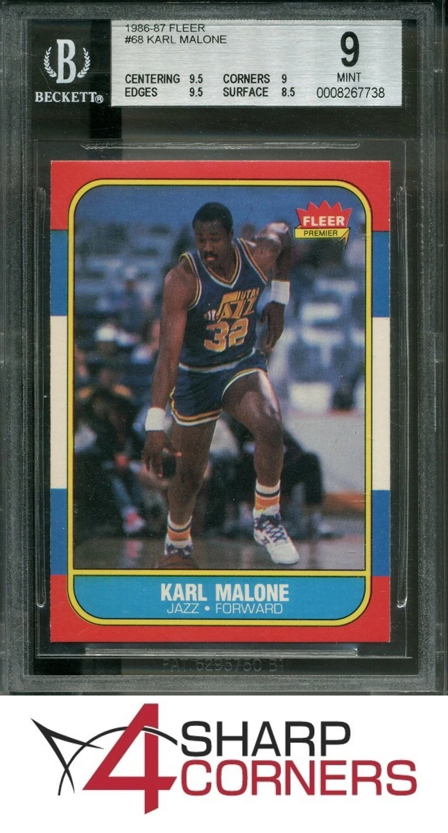 Fleer Karl Malone Basketball 1986-87 Season Sports Trading Cards