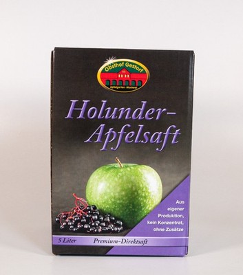 Holunder - Apfeldirektsaft Bag-in-Box 5 ltr.