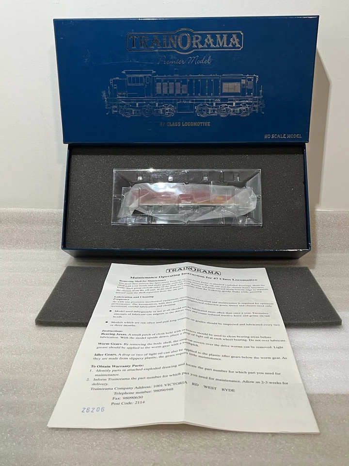 TRAINORAMA HO NSWGR 47 Class Locomotive #4701 Candy Red DC EXC Boxed NICE - Image 2 of 4