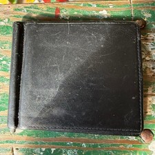 Ettinger Bifold Wallet Leather Black Purple Card Slots Cash Pocket Men's