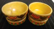 small ussr wood bowls
