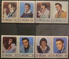 St. Vincent MNH Scott 874-877 Elvis Presley 1985 VF Se-tenant Set