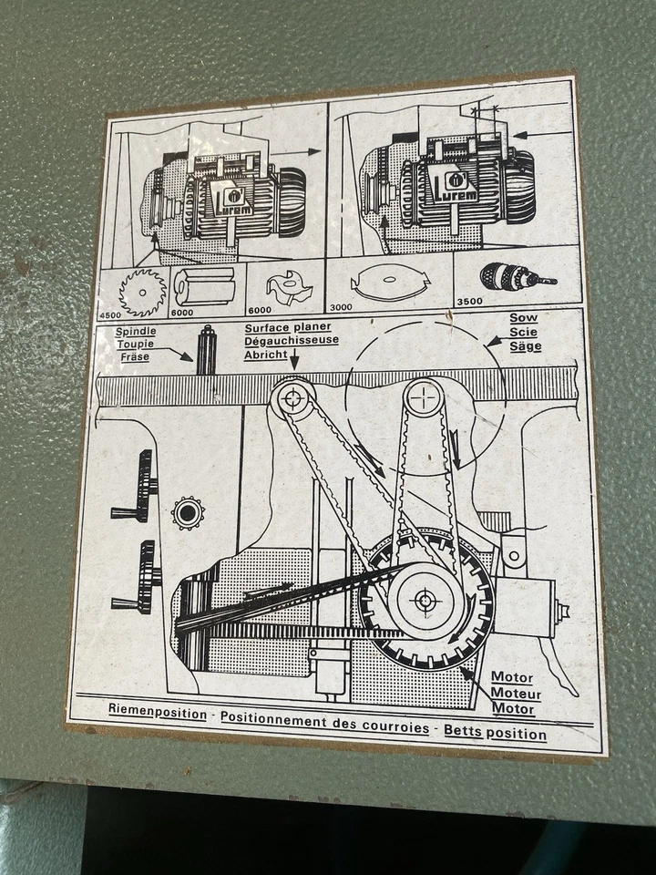 "Sierra universal para carpintería Lurem C 260 N/cepilladora/unidora/taladrado horizontal/10""" Foto 3 de 4