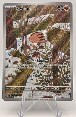 2025 POKÉMON TCG JOURNEY TOGETHER SWINUB ILLUSTRATION RARE HOLO 165/159 NM+
