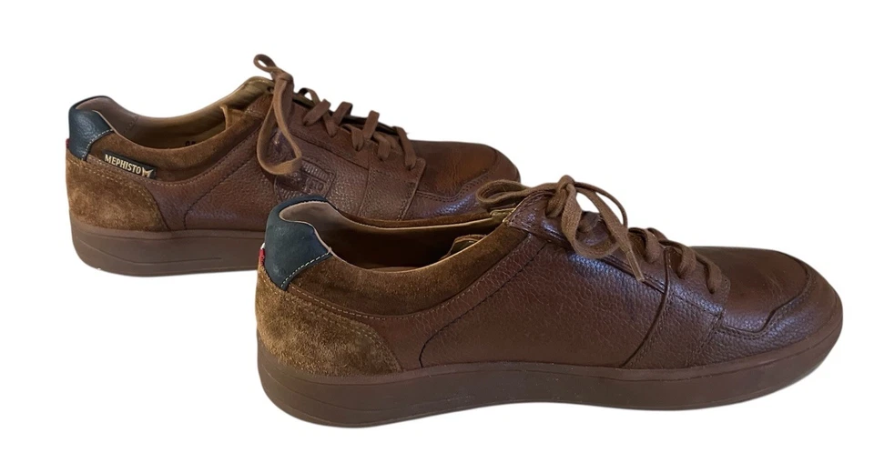 Cadarços masculinos de couro pebbled marrom e camurça Mephisto City Hiker tamanho 10 EUA/ EUR 9,5 - Imagem 4 de 4