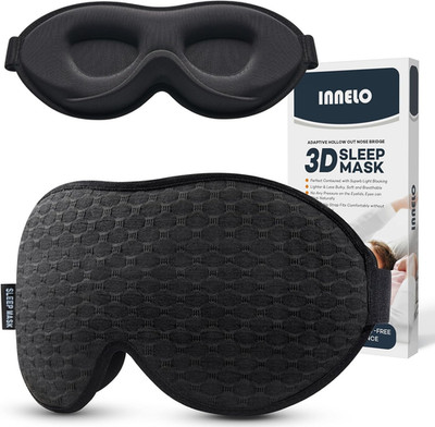 INNELO Schlafmaske Für Herren Frauen, 2024 Bequeme Atmungsaktive 3D Augenmaske, 