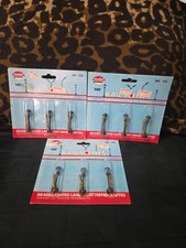 3 Model Power HO &N Scale Rail Scenes Brass Lighted Lamp Posts (9pcs) #593 NIP