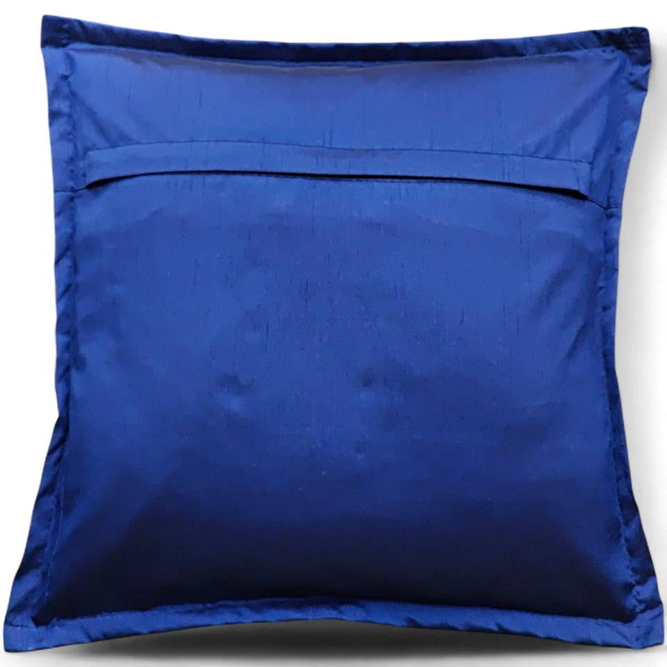 Handmade Indian Patchwork Decorative Cushion Cover - 16"x16" Boho Throw Pillow - Image 4 of 4