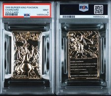 1999 BURGER KING POKEMON GOLD CARDS CHARIZARD PSA 9 ORIGINAL BOX, POKEBALL & COA