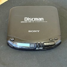 Vintage Sony Discman Portable CD Player Mega Bass Black Untested Parts Only