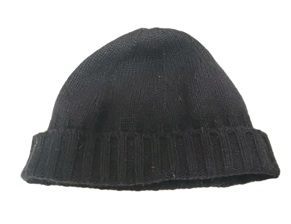 Banana Republic Black 100% cashmere knit soft Beanie winter hat goth preppy Banana Republic Women main image 3