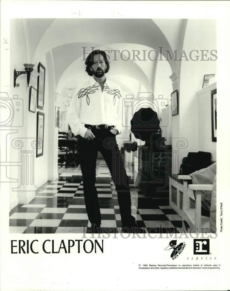 1990 Press Photo Duck Records recording artist Eric Clapton - tup16650
