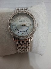 August Steiner Diamond Dial Silver MOP Face L...