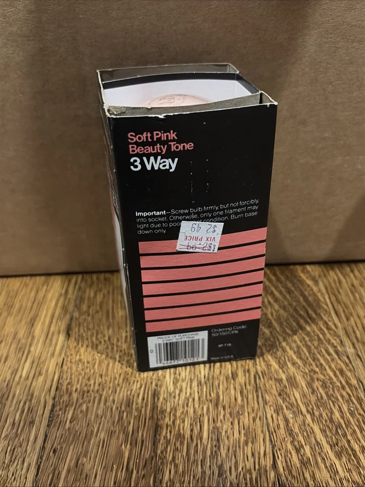 GE SOFT PINK rose 3 way Light Bulb (1) 20329 Discontinued 50w 100w 150w - Image 2 of 3