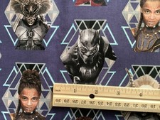 Marvel: Black Panther Wakanda Warriors Fabric / Springs Creative 2 yards