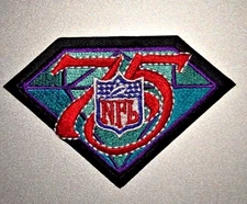 NFL 75 YEARS Embroidered Iron/Sew On Patch 3"X3" SHIPPED FROM USA