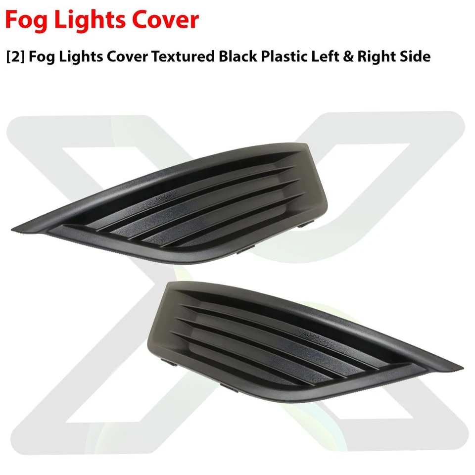Front Fog Lights Cover Texture Black Left & Right Side For 2013-2019 Ford Taurus Foto 2 de 4