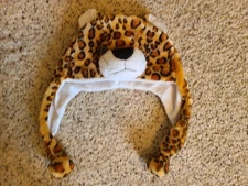 Animal Shape Super Soft Plush Childrens Hat -LEOPARD . New