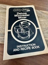 Vintage 1981 Sunbeam Deluxe Mixmaster Instruction & Recipe Book