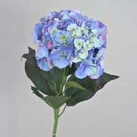 Artplants Textilblume Hortensie Angelina, Blau-Violett, 70Cm, Ø23Cm