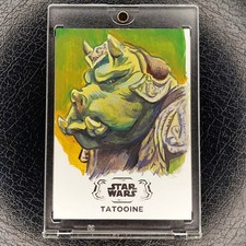GAMORREAN GUARD 1/1 Sketch Card By ADAM EVERETT BECK Topps Star Wars Hyperspace