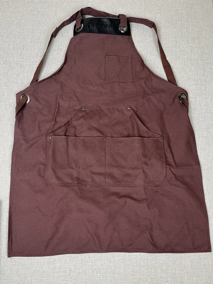 Heavy Duty Waxed Canvas Apron, 16oz Thick Canvas Multi-Functional Apron Standard - Image 3 of 4