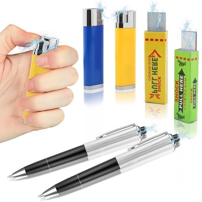 6 PCS Prank Toys, Fun Electric Shock Toys Such as pens, lighters, and Set 1 