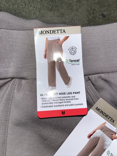 Mondetta Ladies' Ultra-Soft Wide Leg Pant, Tan, *SMALL* - Picture 3 of 3