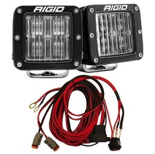 Rigid 504815 D-series Pro Sae White Fog Led Lights Pair Kit Set Black Universal