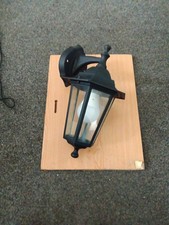 Black Metal And Glass Outdoor Lantern Electric Never Been Used With Light Bulb