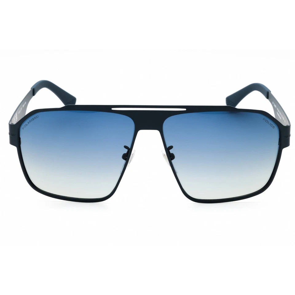 Police Men's Sunglasses Matt Full Blue Metal Full Rim Aviator Frame SPLL08M S72P - Image 2 of 2