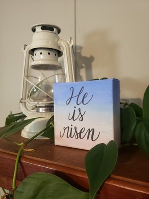 Resurrection Day Easter Christian Decor Canvas Wall Art He Is Risen