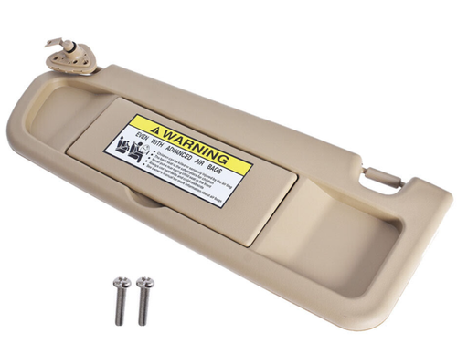For Honda Civic 2006-2011 Left Driver Side Interior Sun Visor w/ Mirror Beige - Picture 2 of 7