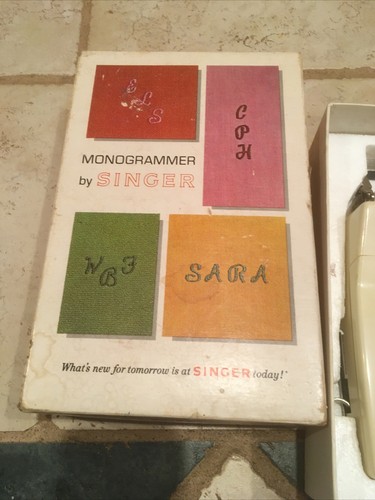 Monograma vintage 1969 de Singer para máquinas de aguja inclinada serie 750 - Imagen 7 de 7