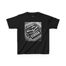 UniqueStreetFleece Kids Heavy Cotton  Tee, Sleek Black Graphic Tee