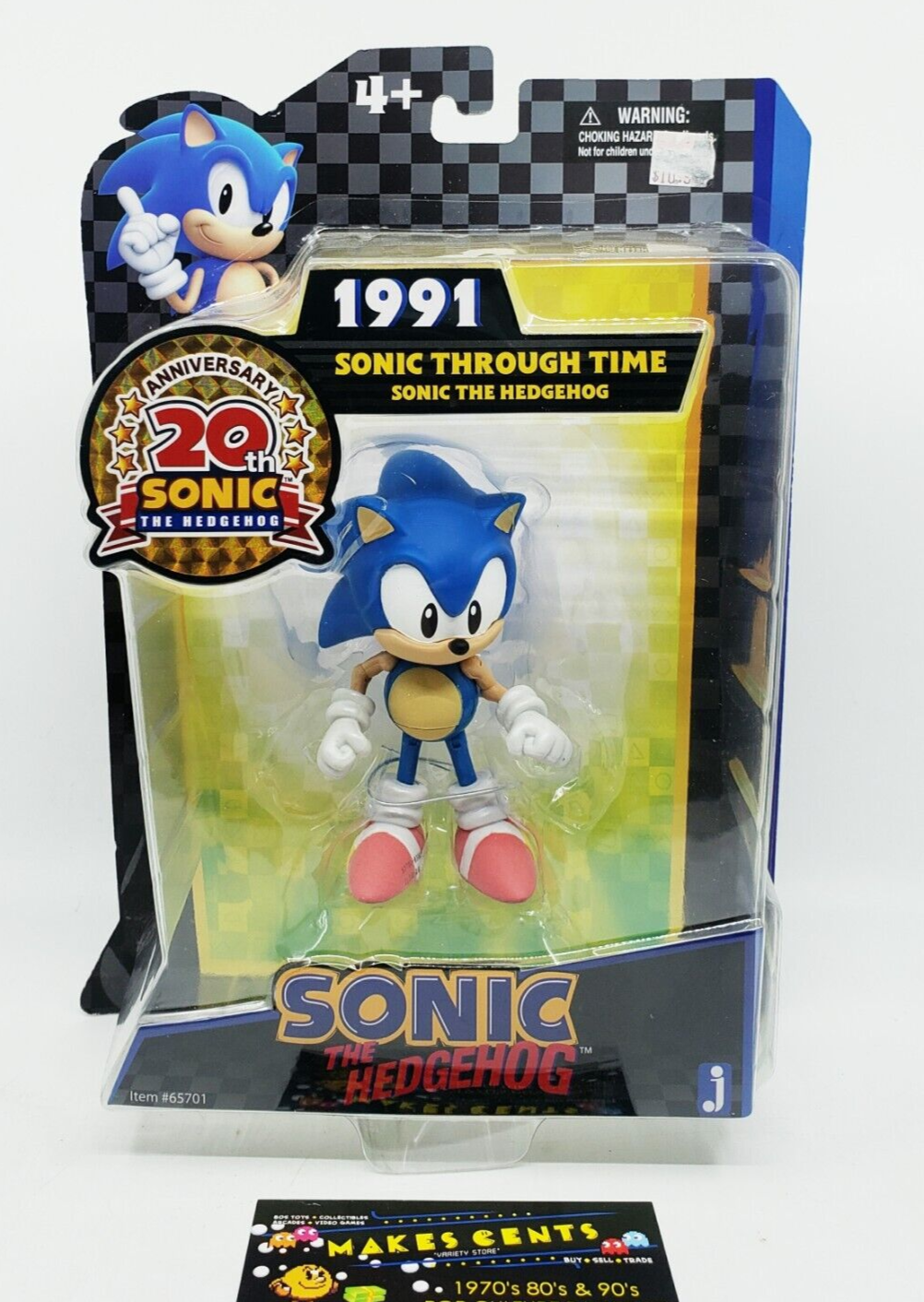 Jazwares Sonic The Hedgehog Classic Sonic 1991 20th Anniversary